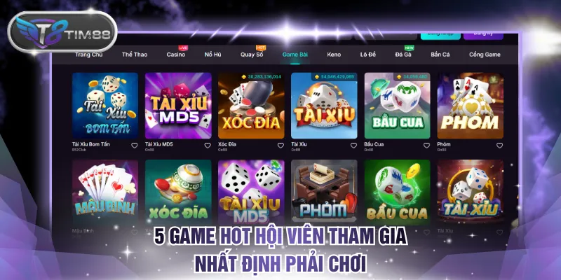5 game hot hội viên tham gia nhất định phải chơi