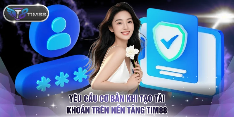 Yêu cầu cơ bản khi tạo tài khoản trên nền tảng TIM88
